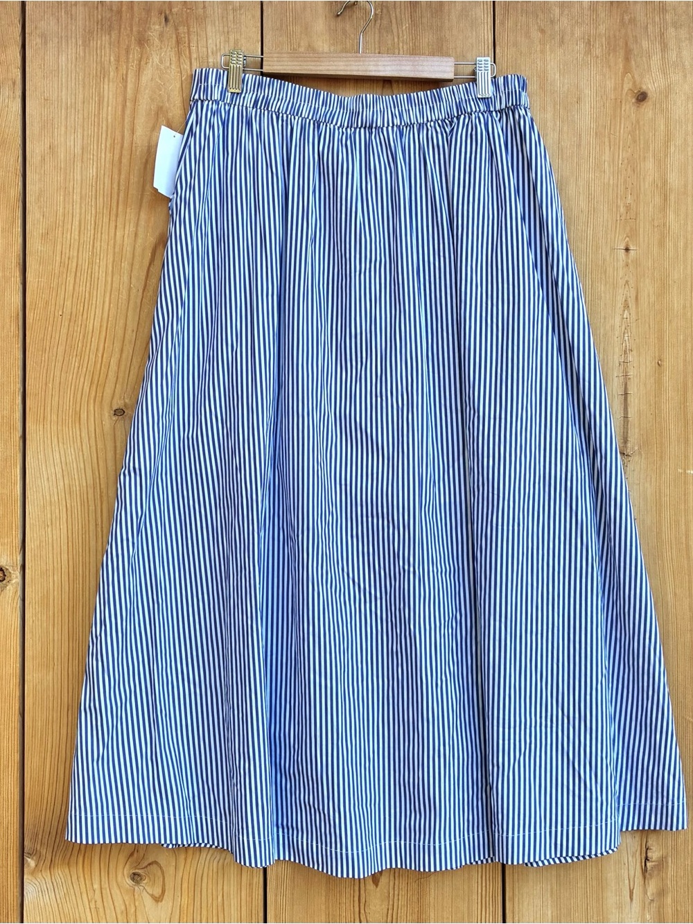 1901 NWOT Blue White Striped Skirt Sz Large - Picture 8 of 8